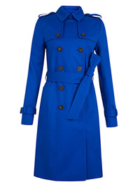 Cobalt blue ladies raincoat