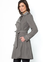 Grey ladies trench coat
