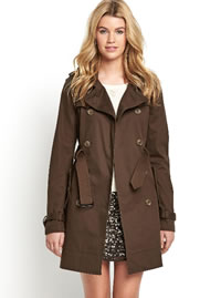 Dark brown ladies raincoat