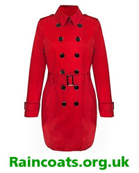 Red ladies raincoat from Debenhams