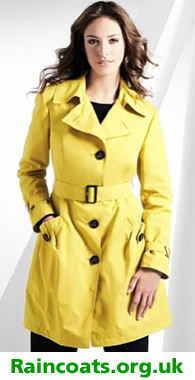 Yellow women's raincoat